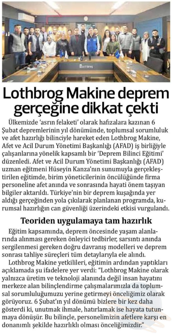 Lothbrog Makine afad eğitimi