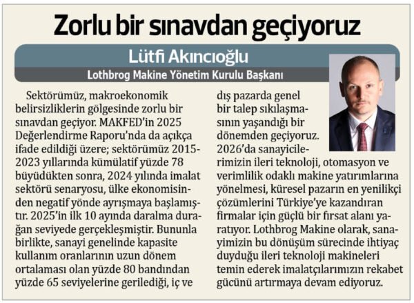 Zorlu bir sınavdan geçiyoruz